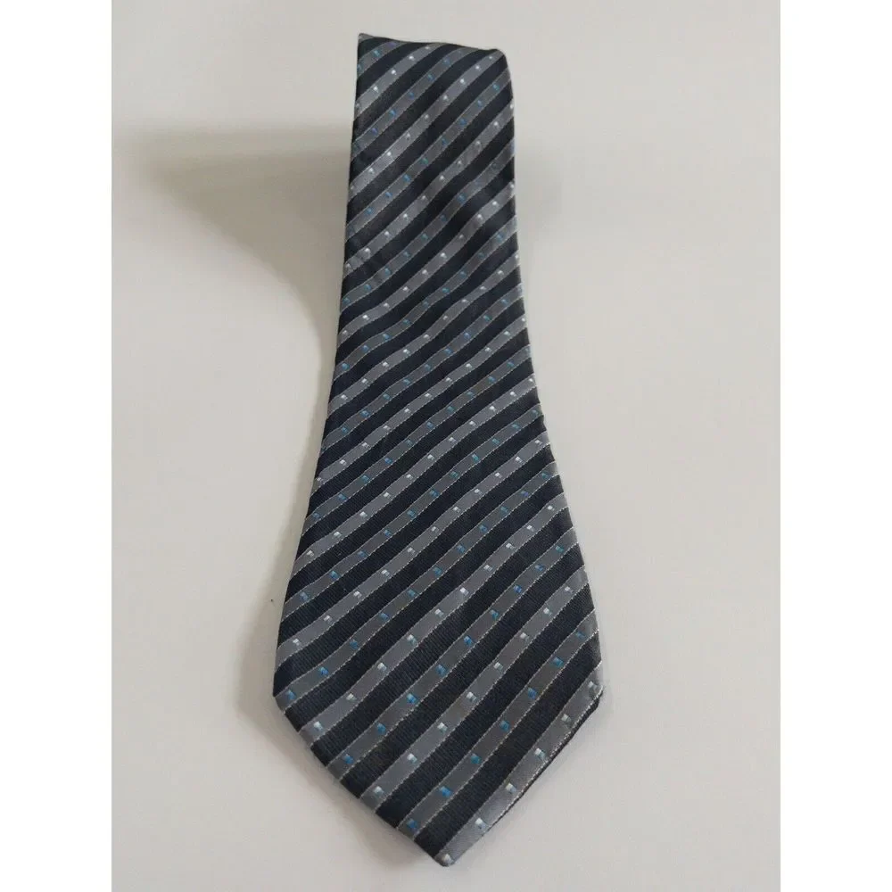 Yves Saint‎ Laurent Necktie YSL Blue And Gray